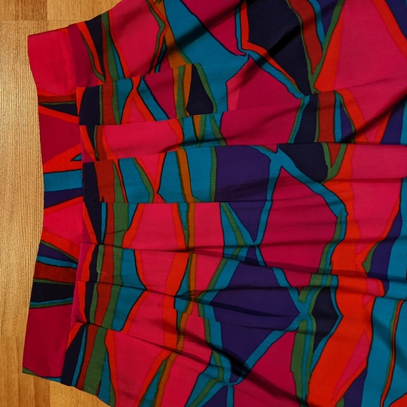 Vintage 80's colorful skirt with pockets by Collections Internationale - Picture 2 of 6